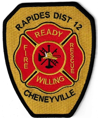 Rapides Parish Fire District 12 Patch (Louisiana)
Thanks to Ronnie5411 for this scan.
Keywords: cheneyville