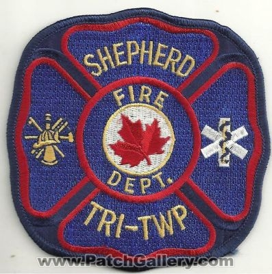 Shepherd Tri-Township Fire Department Patch (Michigan)
Thanks to Ronnie5411 for this scan.
Keywords: twp. dept.