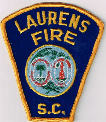 Laurens Fire Department Patch (South Carolina)
Thanks to Ronnie5411 for this scan.
