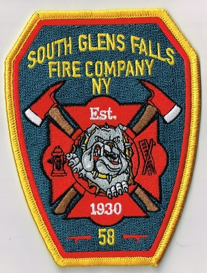 South Glens Falls Fire Company 58 Patch (New York)
Thanks to Ronnie5411 for this scan.
Keywords: co. est. 1930 department dept. bulldog