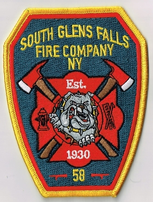 South Glens Falls Fire Company 58 Patch (New York)
Thanks to Ronnie5411 for this scan.
Keywords: co. est. 1930 department dept. bulldog