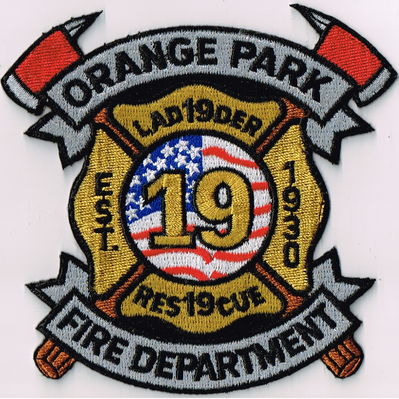 Orange Park Fire Department Station 19 Patch (Florida)
Thanks to Ronnie5411 for this scan.
Keywords: dept. ladder rescue company co. est. 1930