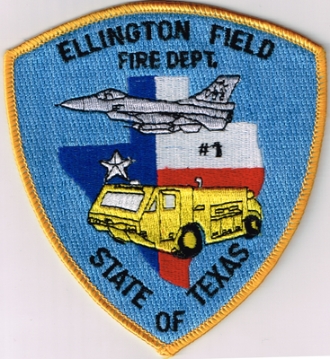 Ellington Field Fire Department Patch (Texas)
Thanks to Ronnie5411 for this scan.
