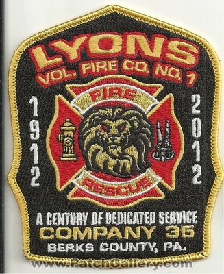 Lyons Fire Department
Thanks to Ronnie5411 for this scan.
