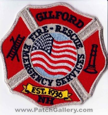 Gilford Fire Rescue Emergency Services Patch (New Hampshire)
Thanks to BobCalvin12 for this scan.
Keywords: department dept. nh est. 1936