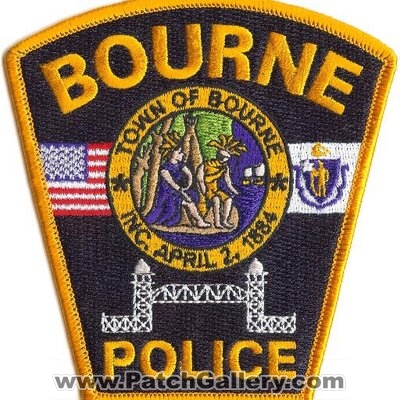 Bourne Police Department (Massachusetts)
Thanks to BobCalvin12 for this scan.
Keywords: town of dept.