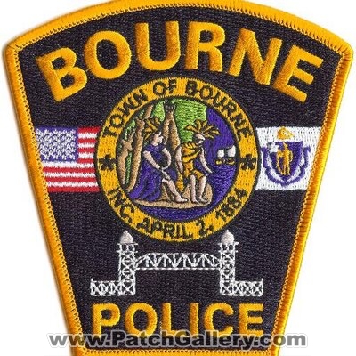 Bourne Police Department (Massachusetts)
Thanks to BobCalvin12 for this scan.
Keywords: town of dept.