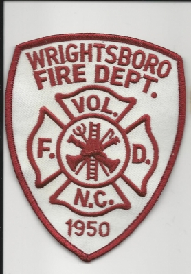 Wrightsboro Volunteer Fire Department Patch (North Carolina) (Defunct)
Thanks to mathewcox for this scan.
Keywords: vol. dept. 1950