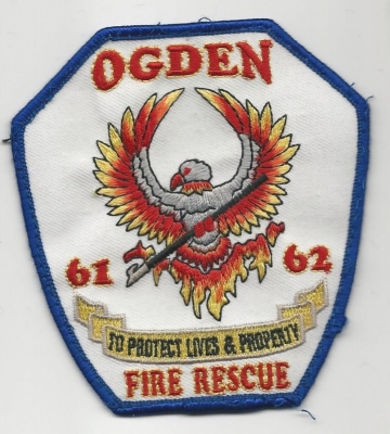 Ogden Fire Rescue Department 61 62 Patch (North Carolina) (Defunct)
Thanks to mathewcox for this scan.
Keywords: dept. to protect lives & property