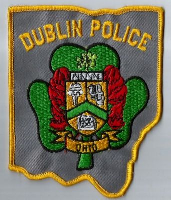 Dublin Police Department (Ohio)
Thanks to claypatches.weebly.com for this scan.
Keywords: dept. state shape