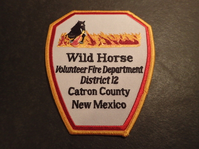 Wild Horse Volunteer Fire Department District 12 Catron County Patch (New Mexico)
Thanks to Jeremiah Herderich for this picture.
Keywords: vol. dept. dist. number no. #12 co.