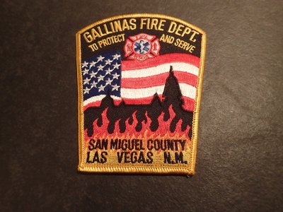 Gallinas Fire Department San Miguel County Las Vegas Patch (New Mexico)
Thanks to Jeremiah Herderich for this picture.
Keywords: dept. co. n.m.