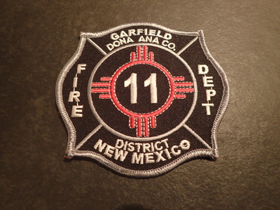 Garfield Fire Department Dona Ana County District 11 Patch (New Mexico)
Thanks to Jeremiah Herderich for this picture.
Keywords: dept. co. dist. number no. #11