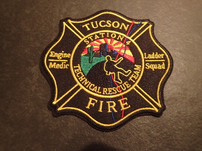 Tucson Fire Department Station 4 Technical Rescue Team Patch (Arizona)
Thanks to Jeremiah Herderich for this picture.
Keywords: dept. company co. engine medic ladder squad