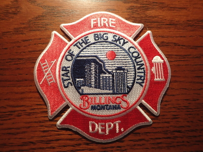Billings Fire Department Patch (Montana)
Thanks to Jeremiah Herderich for this picture.
Keywords: dept. star of the big sky country