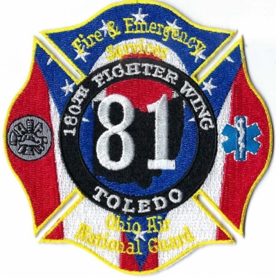 Ohio 180th Fighter Wing ANG Fire & Emergency (OH)
The Ohio 180th Fighter Wing (Air National Guard) is the only F-16 fighter wing in Ohio, based at the Eugene F. Kranz Toledo Express Airport in Swanton, Ohio.

