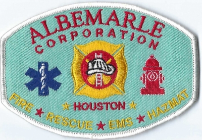 Albemarle Corporation Fire Department (TX)
DEFUNCT - In 2024, Albemarle Corporation changed its name to Ketjen Corporation.
