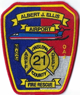 Albert J. Ellis Airport Fire Rescue (NC)
AIRPORT - The airport is named after a prominent North Carolina legislator.  Statiion 21.
