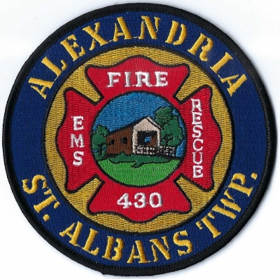 St. Albans Twp. Fire Rescue (OH)
The Historic McLain/Lobdell Park Covered Bridge, originally known as the McLain Covered Bridge, was built in 1871 and is now located in Fireman's Park in Alexandria, Ohio.   Station 430.
