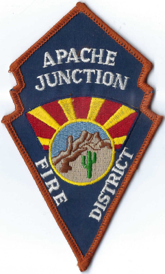 Apache Junction Fire District (AZ)
DEFUNCT - The Apache Junction Fire District did not merge with another agency to form a new entity; rather, it rebranded to the Superstition Fire & Medical District to reflect its broadened services, in 2014. 
