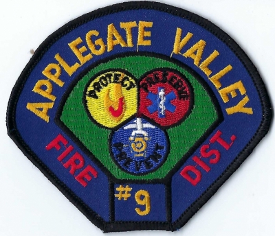 Applegate Valley Fire District #9
DEFUNCT - The Applegate Valley Fire District changed its name to the Applegate Fire District, with the rebranding also including a new logo, and this change was publicly announced on January 24, 2025. 
