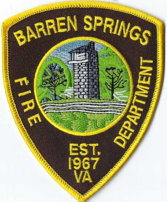 Barren Springs Fire Department (VA)
Shot Tower was built more than 200 years ago to make ammunition for the firearms of the early settlers. Pop. < 2,000.
