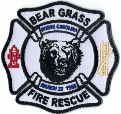 Bear Grass Fire Rescue (NC)
Bear Grass, North Carolina is named after the Bear Grass, a type of yucca that grows in the area.  Population < 500.

