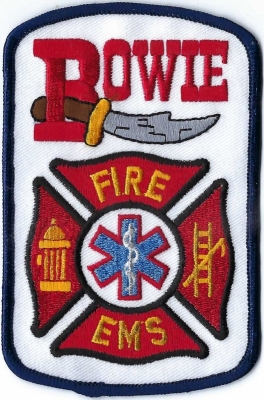Bowie Fire Department (TX)
James "Jim" Bowie showed so clearly in his defense at the Alamo in 1883 that the town "Bowie" was named after him.
