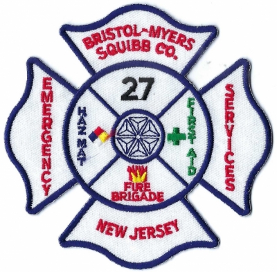 Bristol Myers Squibb Company Fire Brigade (NJ)
Bristol Myers Squibb is a global biopharmaceutical company that develops, manufactures, and markets innovative medicines to treat serious diseases, including those in oncology, cardiovascular disease, immunology, and hematology.  Station 27.
