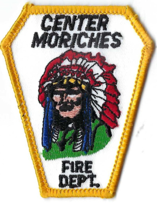 Center Moriches Fire Department (NY)
The figure on the Center Moriches Fire Department shoulder patch is a depiction of a local Native American, representing the Unkechaug or Poospatuck people who originally inhabited the Long Island region.
