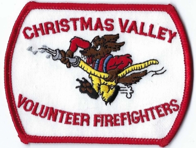 Christmas Valley Fire Department (OR)
Christmas Valley in Lake County, Oregon, gets its name from Christmas Lake, a usually dry lake located to the east of the present-day community. The lake was named by early pioneers who encountered it during a snowstorm around Christmas time. 
