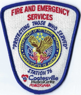 Coatesville VA Medical Center Fire Department (PA)
VA built the Coatesville VA Medical Center in 1929. The hospital’s original mission was to provide neuropsychiatric care to Veterans. 

