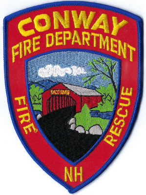 Conway Fire Department (NH)
The Swift River Covered Bridge in Conway, NH, built in 1870, is a 130 foot long, historic, pedestrian-only landmark featuring a unique Paddleford truss design, famous for its bright red paint and white trim.
