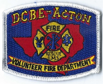 DCBE-Action Fire Department (TX)
DCBE Action stands for DeCordova Bend Estates-Acton VFD. The DeCordova Bend Estates is a gated community in Granbury, Texas.
