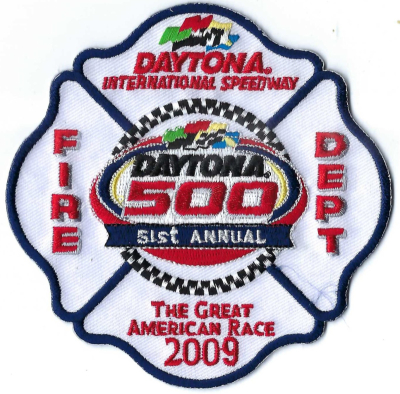 Daytona 500 International Speedway Fire Dept. 2009
DEFUNCT - The 2009 Daytona 500, officially the 51st running of "The Great American Race," took place on February 15, 2009, at the Daytona International Speedway in Daytona Beach, Florida. Matt Kenseth won the race.
