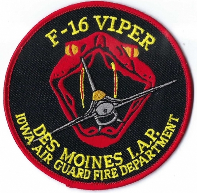 Iowa Air Guard Des Moines IAP Fire Department (IA)
The Iowa Air National Guard (IA ANG) is the aerial militia of the State of Iowa, United States of America.  The Des Moines International Airport is a joint civilian-military commercial service airport.
