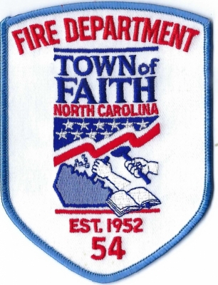 Town of Faith Fire Department (NC)
Population < 2,000.

