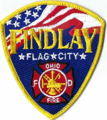 Findlay Fire Department (OH)
Findlay, Ohio is called "Flag City, USA" because of a grassroots movement that started in 1968 when local resident John B. Cooke encouraged the community to fly the American flag on Flag Day, even providing thousands of flags for distribution.
