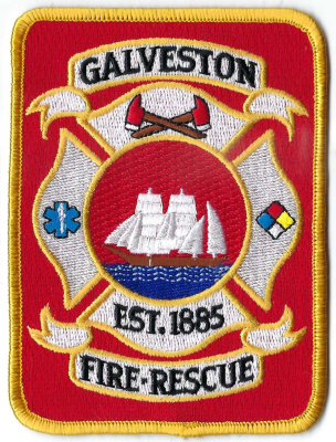 Galveston Fire Rescue (TX)
The sailing ship on the Galveston Fire Department shoulder patch represents the city’s deep-rooted maritime history. It specifically honors the 1877 Tall Ship ELISSA, the official Tall Ship of Texas and a celebrated floating museum.
