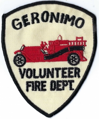 Geronimo Volunteer Fire Department (TX)
Geronimo is named after Geronimo Creek, which runs through the town.  Its not named for the Apache Indian chief, Geronimo.
