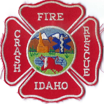 Gowen Field Crash Fire Rescue (ID)
DEFUNCT - The Gowen Field Air National Guard Fire Department is operated by the 124th Fighter Wing, Idaho, located in Boise, Idaho. It is officially recognized as the 124th CES Fire Department.  This patch was used for Gowen Field FD.
