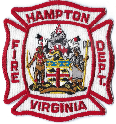 Hampton Fire Department (VA)
The seal on the Hampton Fire Department (VA) shoulder patch is the official Seal of the City of Hampton, Virginia.
