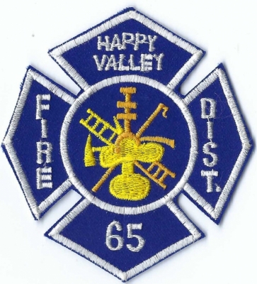 Happy Valley Fire District #65
DEFUNCT - Happy Valley Fire District #65 merged w/ Clackamas County Fire District #1 in 1988. 

