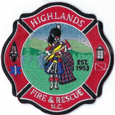 Highlands Fire & Rescue (NC)
The kilt symbolizes bravery, strength, and honor, reflecting the qualities expected of firefighters.  Population < 2,000.
