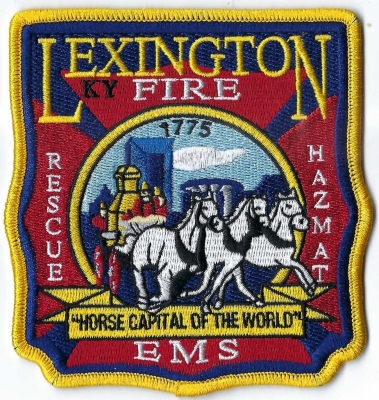Lexington Fire Department (KY)
Lexington, KY is called the Horse Capital of the World due to its unique limestone-rich soil that produces calcium-rich bluegrass, which promotes strong equine bone growth, and its deep history in horse breeding and racing. 
