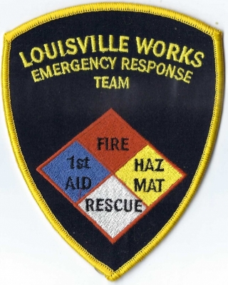 Louisville Works Emergencyt Response Team (KY)
DEFUNCT - "Louisville Works"  was part of the DuPont Dow Elastomers plant in Louisville which shut down in 2008.  The DuPont Dow Elastomers plant primarily made neoprene (a synthetic rubber) and vinyl fluoride.
