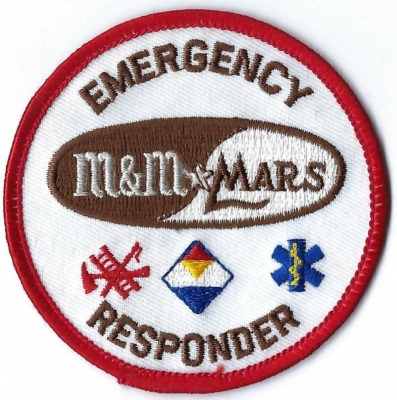 M&M / Mars Emergency Responder (NJ)
M&M's were initially created and exclusively sold to the U.S. military during World War II. The candy's unique feature, a hard sugar shell, made it ideal for soldiers as it prevented the chocolate from melting in hot and humid conditions. This made them a practical addition to military rations. 
