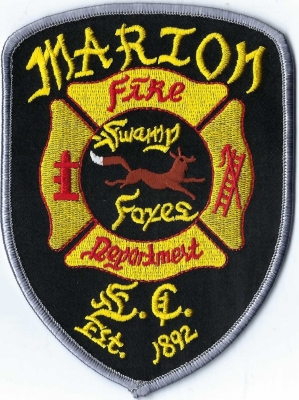 Marion Fire Department (SC)
Marion High School Mascot.  History shows that Francis Marion during the American Revolution was known as the swamp fox.
