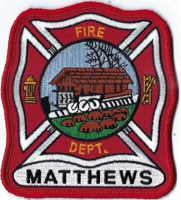 Matthews Fire Department (NC)
In 1874, the Carolina Central Railway Company built a railroad through the town from Wilmington, NC to Tennessee.
