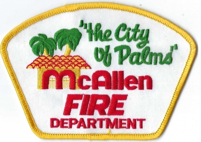 McAllen Fire Department (TX)
Known as the "City of Palms". The nickname was adopted in 1940, when the town was a center for petroleum & farm chemicals. 


